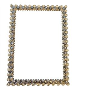 Tahari Silvertone Diamond Pattern Picture Frame- 5X7 frame.